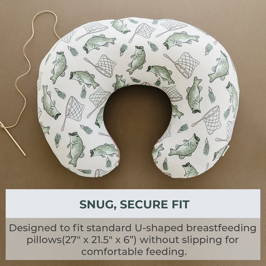 Nursing Pillow Cover - Gone Fishing