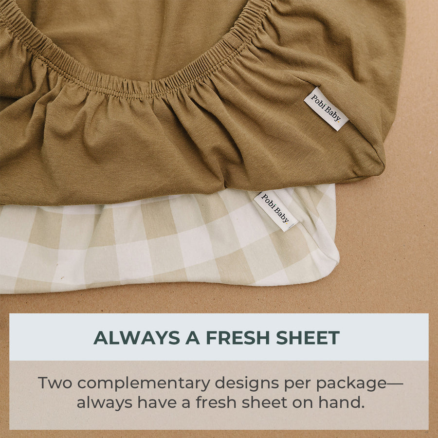 Changing Pad Covers - Gingham Khaki