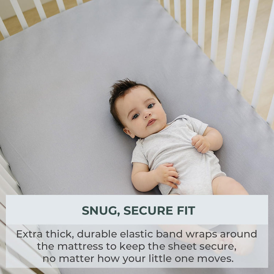 Crib sheet Single - Smoky Grey
