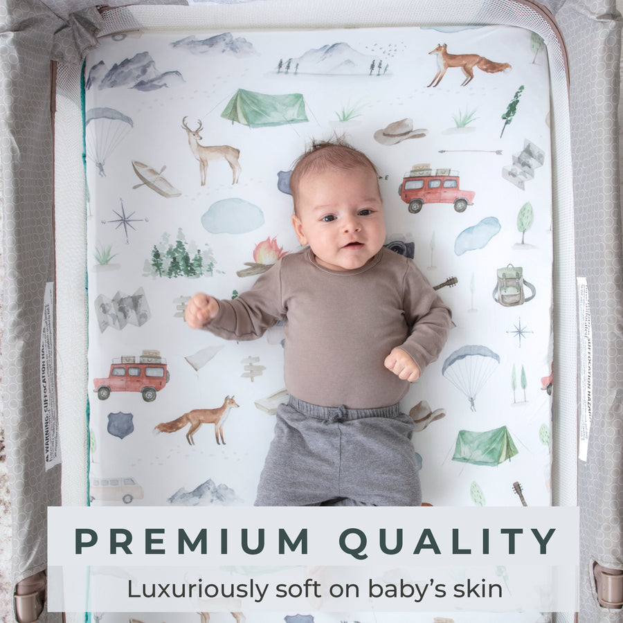 Playard / Mini Crib sheets - Explore