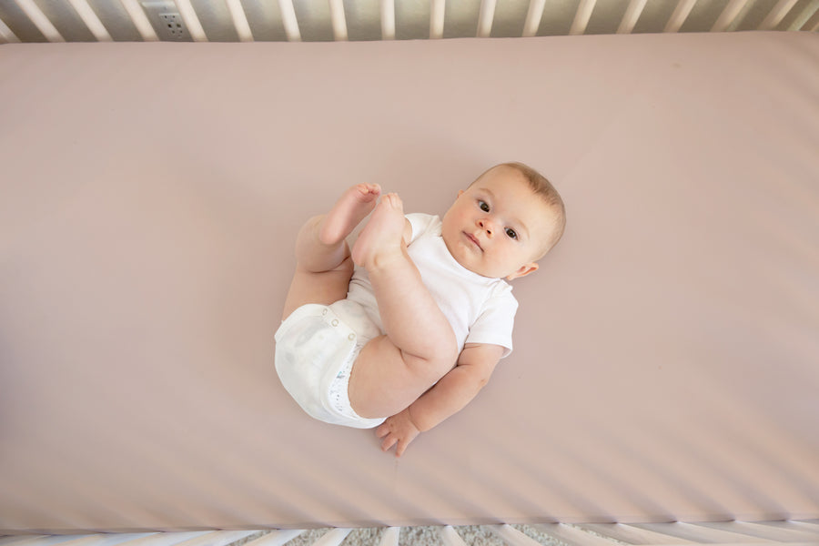 Crib sheet Single - Pink Beige