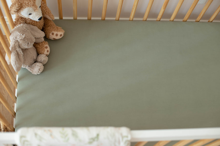 Crib sheet Single - Sage Green